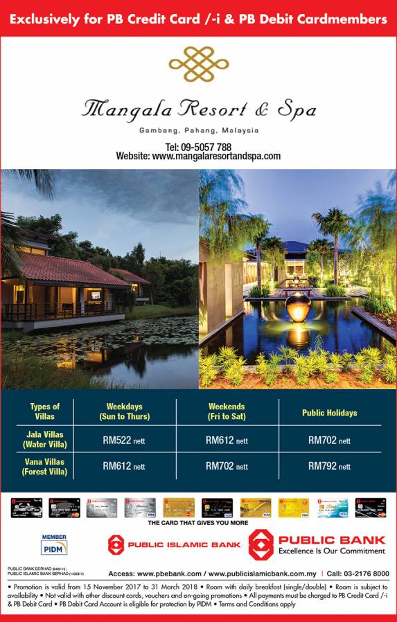 Public Bank Credit Card Promotion Mangala Resort Spa